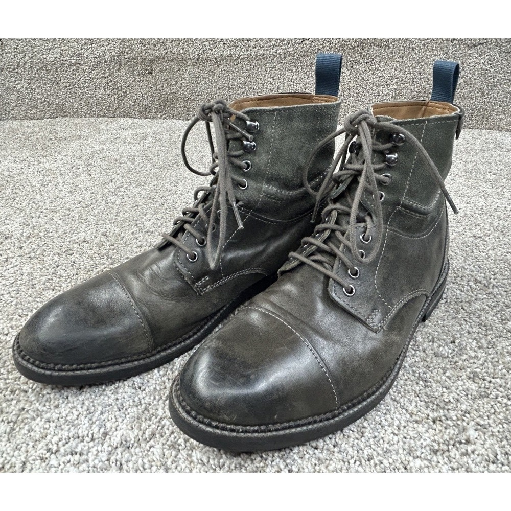 Clarks Mens Size 9M Bushwick Peak Grey Leather Suede Lace up Boots